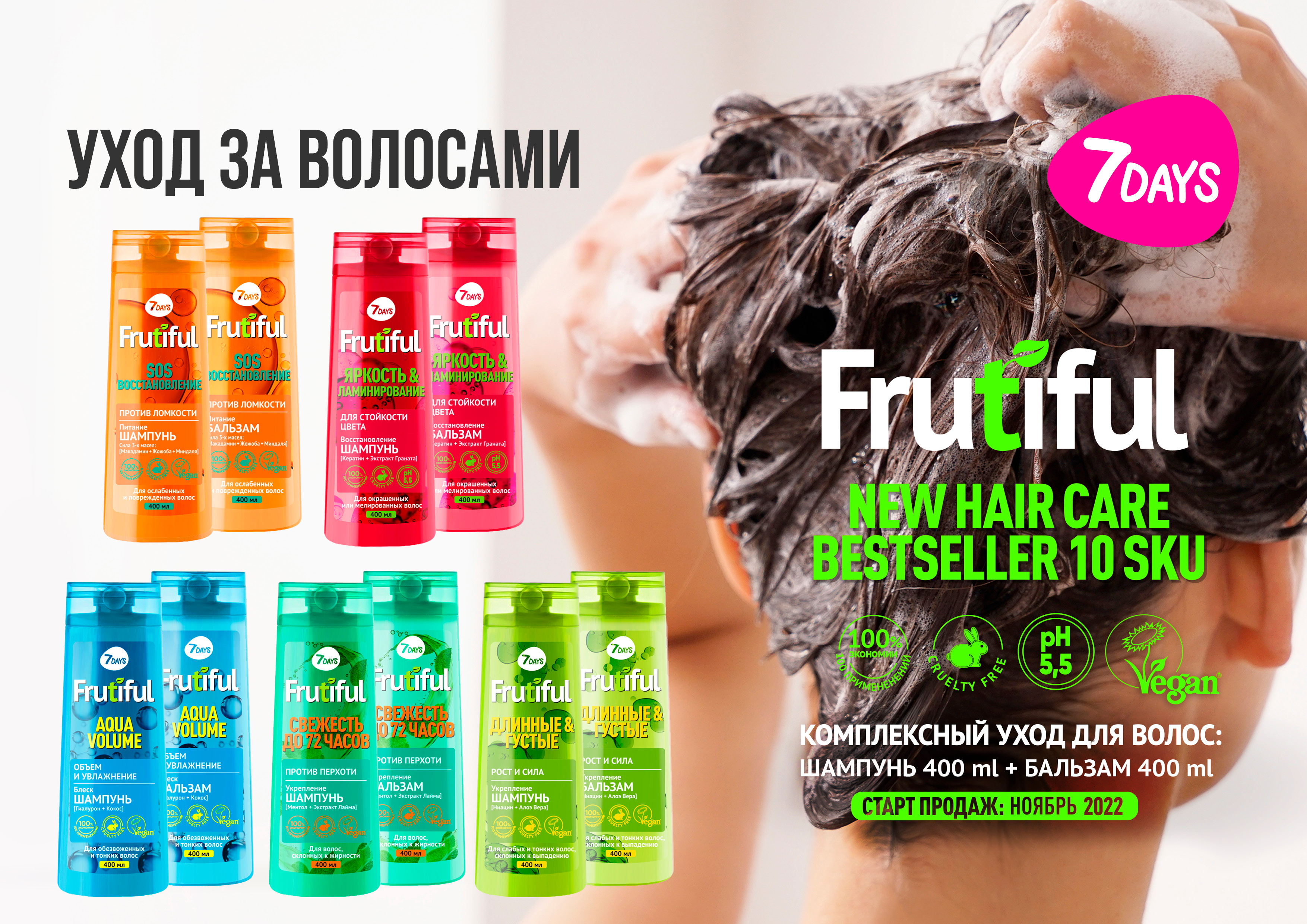7DAYS FRUTIFUL УХОД ЗА ВОЛОСАМИ