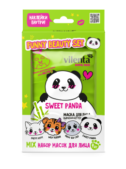 Маска для лица тканевая. Набор 4шт. Funny Beauty Set Sweet Panda (mix)