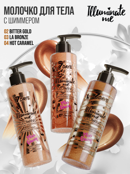 Молочко для тела увлажняющее жидкие колготки 04 7DAYS