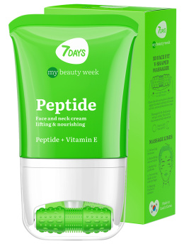 Крем для лица, шеи и зоны декольте Лифтинг & Питание с 3D массажером PEPTIDE