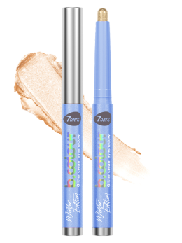 Хайлайтер для лица кремовый и тени для век блестящие 2в1 / 02 CHAMPAGNE