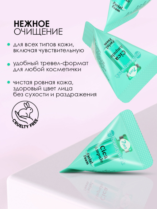 Пенка для умывания лица 7DAYS очищающая CICA