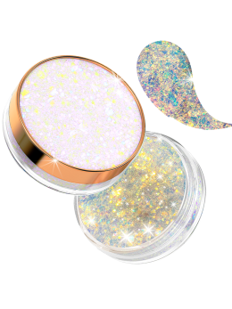 Глиттер для волос, лица и тела /904 Fluke