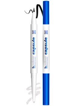 Подводка для глаз черная и карандаш с шиммером 2в1 / 04 Golden hour, B.COLOUR PROFESSIONAL CAPSULE