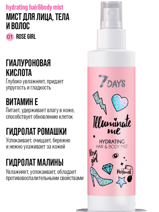 Мист для волос и тела увлажняющий