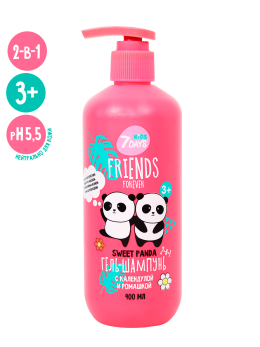 Детский гель для купания и шампунь для волос 400ML SWEET PANDA