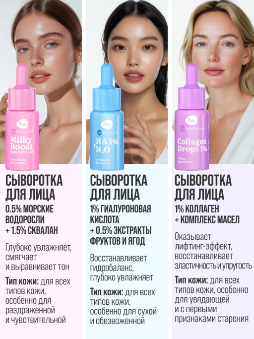 Сыворотка для лица 7DAYS питательная с витамином Е 2% 20мл