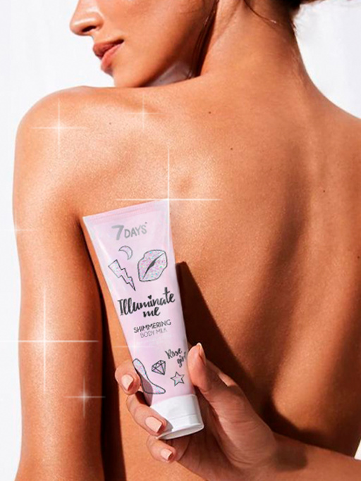 Мерцающее молочко для тела 7DAYS