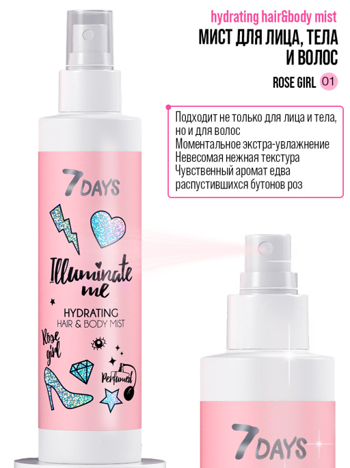 Мист для волос и тела увлажняющий