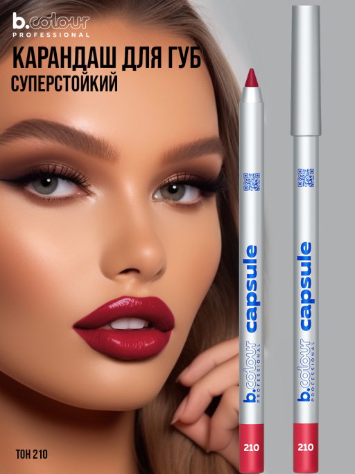 Подарочный набор B.COLOUR PROFESSIONAL (сетка роз.косм., 04 пом.мус, 210 кар.для губ)