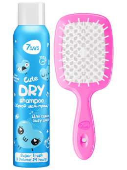 Шампунь сухой, расческа для волос, набор против жирного блеска